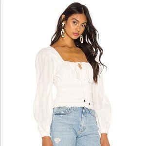 White Free People Blouse (Never Worn)